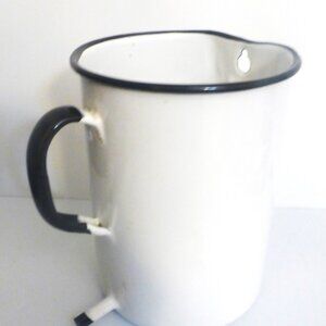 Antique Enamel RAIN CATCHER w/ SPOUT Farm House Country Style